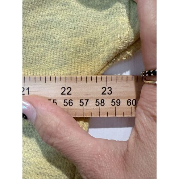 Soft Surroundings Heather Yellow The Soho Hoodie Tunic Sweatshirt Women's Large - Picture 8 of 14
